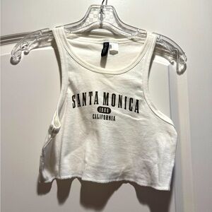 Santa Mónica Crop Top White XS NWOT